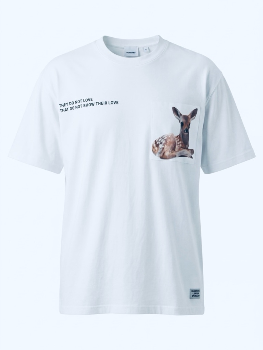 Burberry They Do Not Love Bambi Graphic Shirt - White - Size Oversized S - Mens